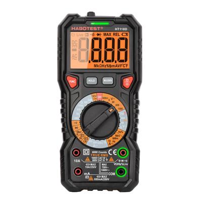 China Custom Real HABOTEST HT118D RMS Multimetro 6000 Counts Digital Multimeter Continuity Multimeters CE RoHS HT118D for sale