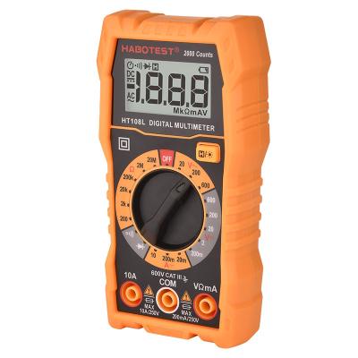 China Professional Multimeters Digital Voltmeter Current Tester Electrical Instrumentation With Backlight Electrical Voltage Tester HT108L for sale