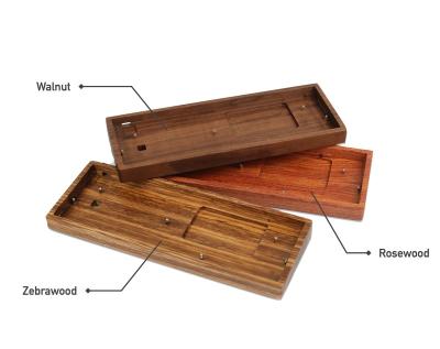 China gh60 percent wooden mechanical keyboard eco-friendly walnut material custom 60 case for sale