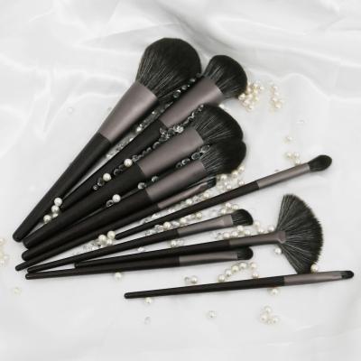 China High End Light Luxury Style Matte Black Bionic Soft Hair Luxury Low Moq Customized Logo Own Label Set Makeup Brush for sale