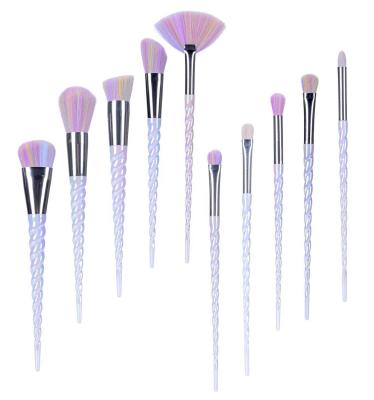 China Professional Makeup Brushes Plastic Smokey Makeup Makeup Brush Set 10 Spot Brush 2021 Popular for sale