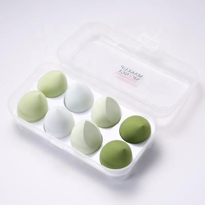 China Price 8pcs Xh078 Beauty Egg Makeup The Best Wet And Dry Makeup Sponge Puff Concealer Pencil Foundation Tool Kit for sale