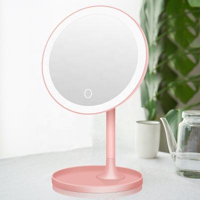 China Abs/ps Fashion Desk Light Makeup Mirror Fill Light Led Light Stepless Dimming Round for sale