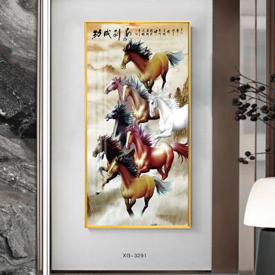 China Abstract Digital Print Painting 7 Running Horses Wall Painting Horses at Sunset Canvas Wall Art Canvas For Living Room Decor for sale