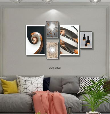 China Abstract HD Printed 5 Piece Canvas Art Painting Wall Pictures For Living Room Modern Canvas Wall Painting for sale