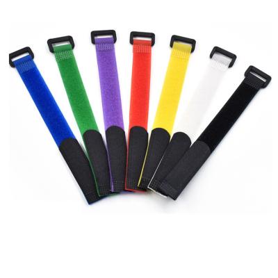 China Viable high quality colorful stock 250MM*20MM hook and loop can custom logo for cable tie for sale