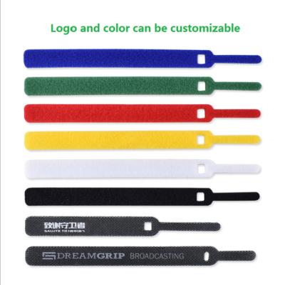 China Viable high quality colorful stock 145MM*11MM hook and loop can custom logo for cable tie for sale