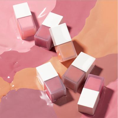 China Private Label Waterproof Face Blush Makeup Waterproof Simple Cute Pink Liquid Blush for sale