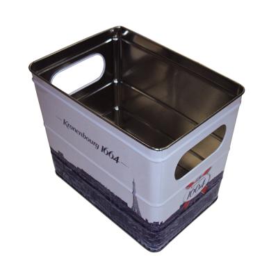 China Recyclable Ice Can Bucket For Beer Beverage Leakproof Metal Canister Container for sale