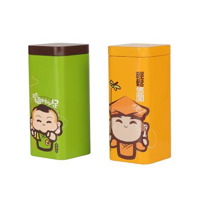 China Decorative Food Grade Empty Tea Tin Customizable Tea Caddy Tin Tea Cans for sale