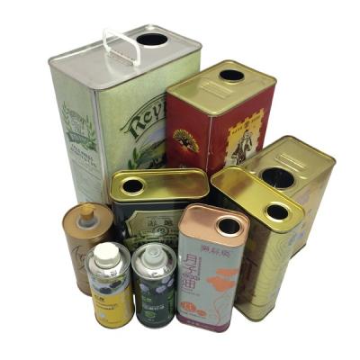 China Food 1 Liter Tin Can 5 Liter Peanut Oil Tin Container 1 Gallon Olive Oil Metal Tin Can For Edible Frying Oil for sale