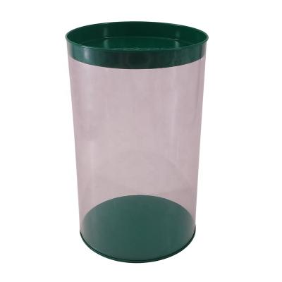 China Hot Selling High Quality Hot Popular Custom Clear Plastic Tube Best Price Large PVC Tin Container Tubing With Tin Lid And Bottom for sale