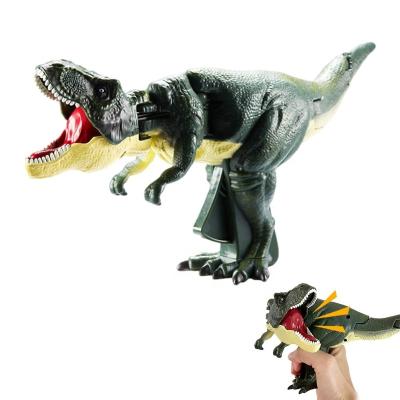 China Plastic 2023 Funny Dinosaur Press Toys Roaring Fun with Angry Dinosaur Grabber Toy Interactive T-rex Dinosaur with Sound Roaring for sale