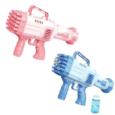 China Outdoor Toys Bubble Blowe Set 2023 New Promotional Gifts 32 Holes Rocket Soap Bubbles Magic For Children Automatic Bazooka Bubble Gun for sale