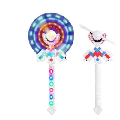 China Flashing Led Toys New Arrival Kids Colorful Led Windmills Flashing Light Up Toys Led Rainbow Light Up Music Spinning Windmill Toys for sale