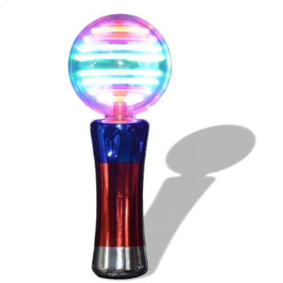 China Childrens Toys Amazon Hot Sale LED Light Up Spinning Glow Sticks For Christmas Wand Spinning Ball Toy Light Up Led Spinning Wand for sale