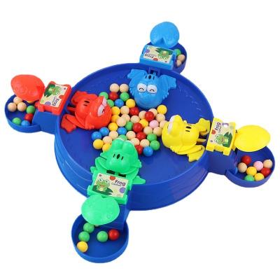 China Plastic New desktop funny family game children hungry frogs eat beans Table Game Toy  Frogs Eating Beans toy for sale