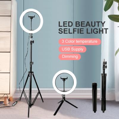 China ABS+ABS Imported Panel Photography Makeup 10 Inch LED Ring Light TDC Dimmable Ringlight 3000K-6500K for sale