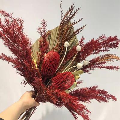 China China green factory environmental protection good price preserved flowers bouquet dried flowers for wedding decoration fade bouquet bakerlayered for sale