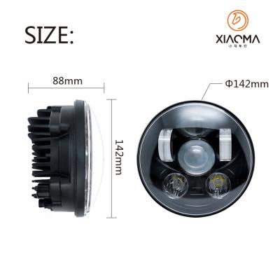 China 5.75 Inch PMMA+PC+Aluminum Motorcycle Led High Low Beam Car Headlight For Harley Motorcycle for sale