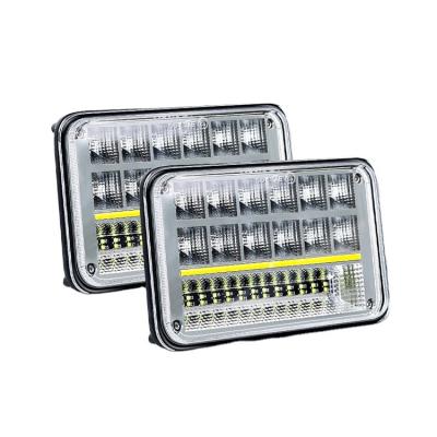 China Aluminum+PC+Reflector High Power Multi Function Car Headlight Rechargeable 4*6 Led Spotlight For Sale for sale