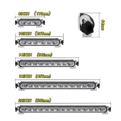 China Factory Direct Supply Aluminum 14 Inch Spot Light 29W Single Row Led Light Bar For Trucks for sale