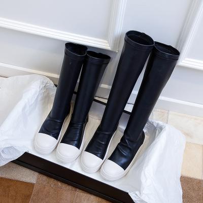 China Autumn Winter Fashion Casual Tube Long Round High Mid Over The Knee Boots Women's Thick Soled Platform Boots for sale