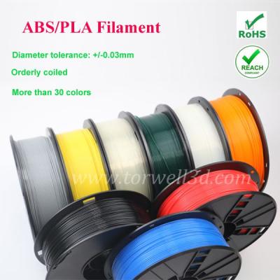 China For 28 Colors FDM 3D Printer 3D Printer Filament 1.75mm and 3mm PLA/ABS/HIPS etc. for sale