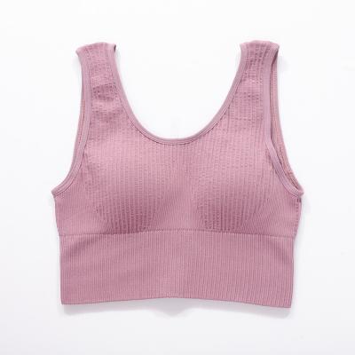 China Breathable High Elasticity Quick Dry Soft Compression Yoga Sports Full Support Bra for sale