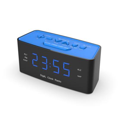 China 10m Home Time Promotional Alarm Clock Radio Multifunctional Portable LED Display FM Radio for sale