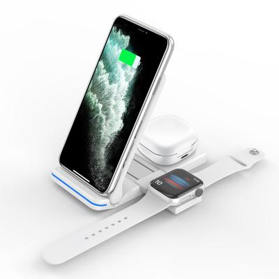 China High Safety Protection Top Selling Products 2022 High Quality Fast Wireless Charger 3-in-1 Smart Folding Phone Holder for sale