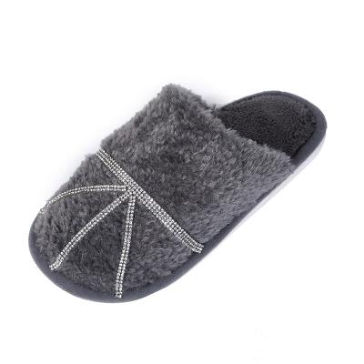 China CUSHIONING Fuzzy Comfortable Furry Spa House Slippers For Ladies Comfortable Straps Slip On Flip Flops Women Faux Fur Slipper for sale