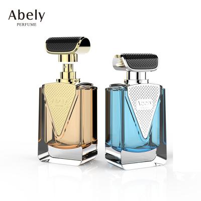 China Abely Cosmetic Perfume Packaging Decorative Luxury Perfume Glass Spray Bottle Custom Color 100ml China Factory Wholesale for sale