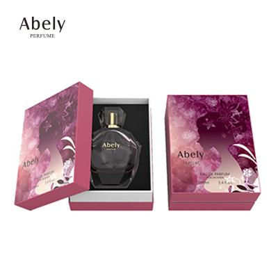 China Handmade Hot Stamping Luxury Perfume Gift Box Packaging Logo Cardboard Paper Black Packaging Custom Gift Luxury Perfume Box for sale