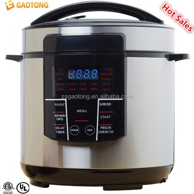 China Eco-Friendy Touch Stainless Steel Smart Pressure Cooker 6L with Preset and Timer Function for sale