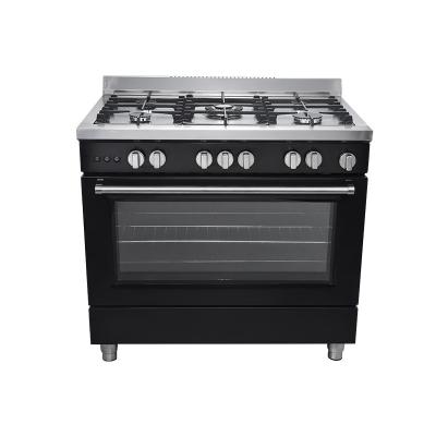 China 2021 Hot Sale Hotel 5 Burner Cooker Gas Stove Free Standing Oven for sale