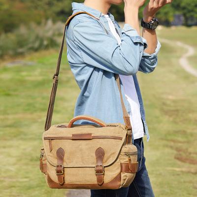 China Water Resistant Canvas Casual Travel Waterproof Mirrorless Camera Briefcase Outdoor Shoulder Bag for sale