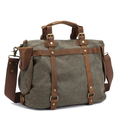 China Lightweight Vintage Canvas Satchel Messenger Bag Boarding Mens Travel Shoulder Bag With Adjustable Shoulder Strap for sale