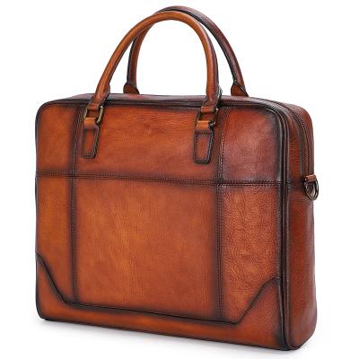 China Fashion and Convenience KOOGER Business Briefcase Custom Vintage Laptop Bag Men's Leather Bags for sale