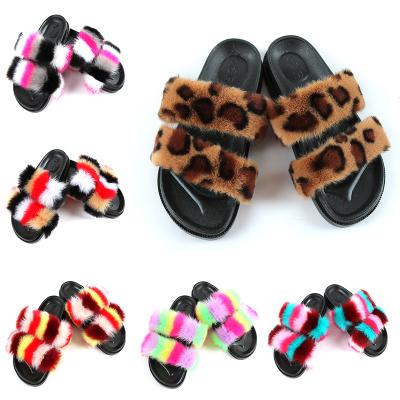 China 2022 fashion new style hot sale style fur slides for women new arrival faux fur slipper fur sandals women wholesale shoes for sale