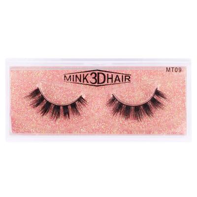 China 100% Real Mink Lashes Vendor High Quality Wholesale Soft Natural 3d Mink Eyelashes for sale