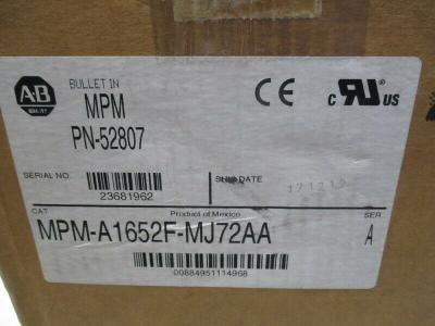 China ALLEN-BRADLEY MPM-A1652F-MJ72AA MP-Series MPM 240V AC Rotary Servo Motor for sale