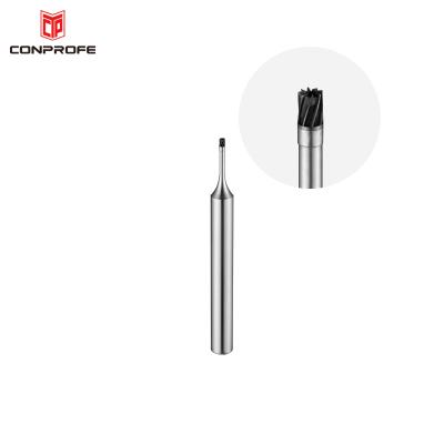 中国 D1xR0.05x1.2x40LxD4-8F Corner Radius Solid PCD Carbide End Mill Cutting Tools for Sapphire Gem 販売のため