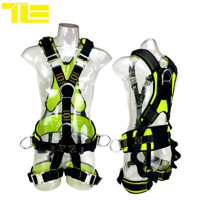 China 100% Polyester Vertical Full Body Safety Harness Roof Top Safe Fall Protection Labor Camp Kit for sale