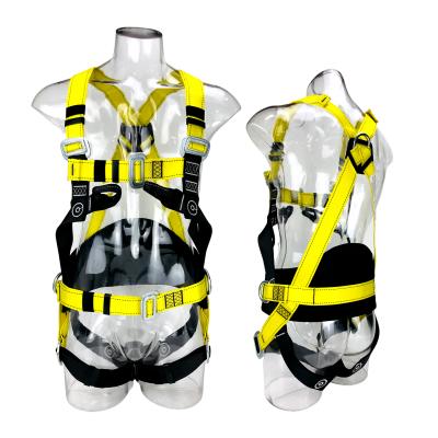 China Anti-Falling D-Ring Polyester Webbing Protection Full Body Safety Harness Working Full Body Harness for sale