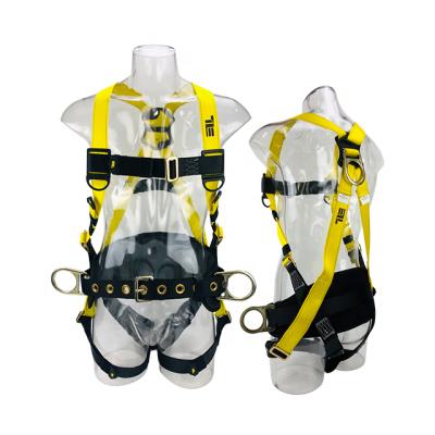 China 100% Polyester Adjustable Fall Protection Full Body Safety Harness with ANSI Certified for Construction Working for sale