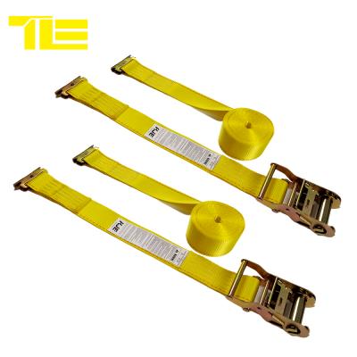 China Polyester Ratchet Tie Down Car Truck Set Binding Cargo Lashing Belt Ratchet Tie Down Straps for sale