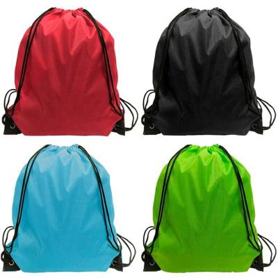 China Polyester Waterproof Strong Drawstring Backpack Bag Folding Custom Drawstring Bags for sale