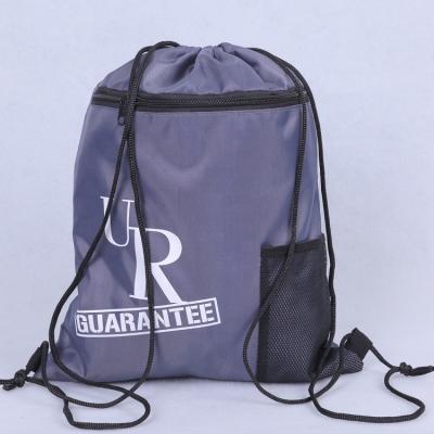 China 420D Polyester Sports Drawstring Backpack Folding Logo Fitness Drawstring Bags For Custom Promotion for sale