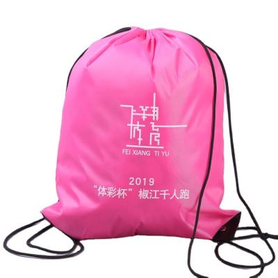 China Dongyi Recyclable Drawstring Backpack Fashion School Bagpack Bookbag Drawstring Shoe Bags Strap Bag for sale